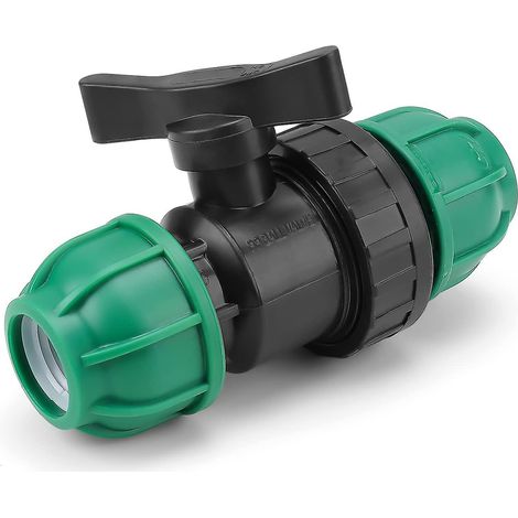 Kugelhähne Für Pe-rohrverbindungen, Doppelmutter-kugelhahn Für 25-mm-rohrverbindungen, Geeignet Für Schwimmbäder Und Landwirtschaftliche Bewässerung.