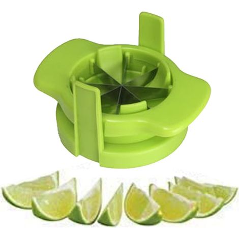 Zitronen- Und Limettenschneider, Multifunktionaler Zitronenschneider Aus Edelstahl, Orangenschneider, Küchenzubehör, Grün