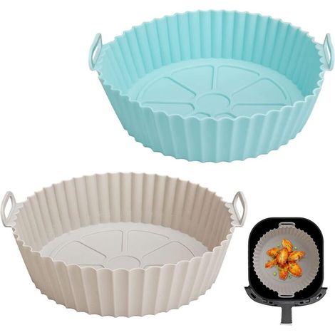 Silikon-heißluftfritteusenform (21 Cm) – Hitzebeständig Bis 220 °c – Mikrowellengeeignet – Wiederverwendbares Küchenzubehör