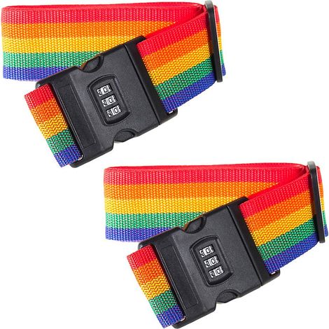 Set Mit 2 Abschließbaren Sicherheitsgurten Für Koffer