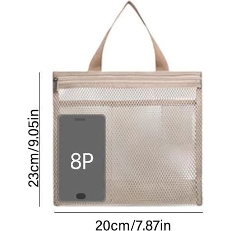 Rosa Kosmetiktasche Aus Netzgewebe