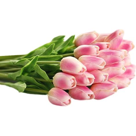 12 Künstliche Tulpen Von Real Touch Flowers, Dunkelrosa, 34 Cm