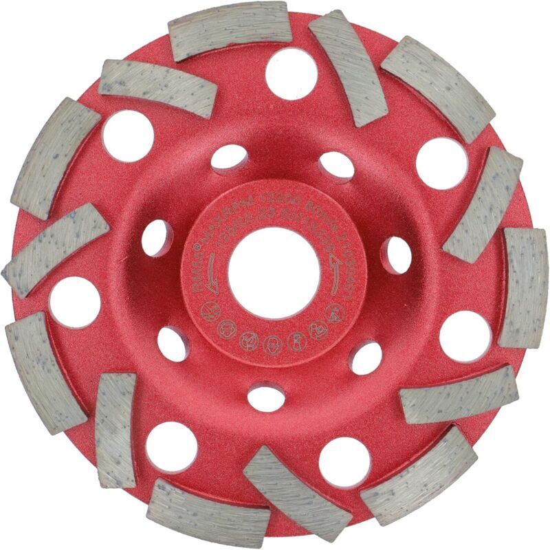 125-mm-diamantschleifscheibe – Turbosegmentierung Für Beton Und Mauerwerk – Hohe Abtragsrate – Kompatibel Mit 1000-w-winkelschleifern