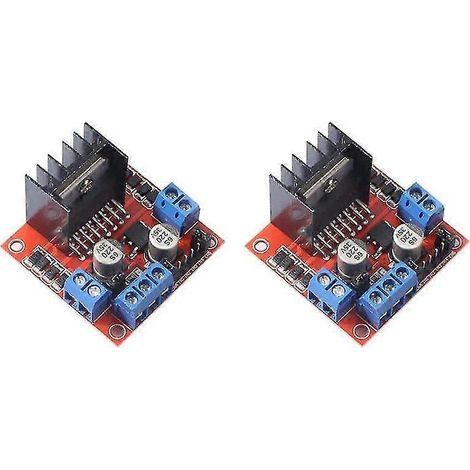 Set Aus 2 L298n Dual-h-brücken-motortreibermodulen Für Dc-schrittmotoren, Kompatibel Mit Arduino Und Arduino-elektroprojekten.