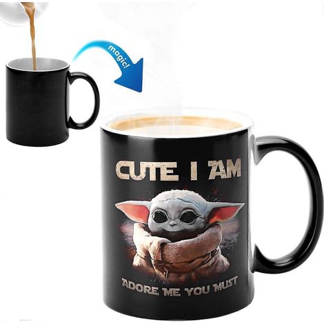 Ssrgv-thermobecher, Wmancok 325 Ml (11 Oz) Keramik-zauberbecher Für Kaffee, Tee Oder Milch, Yoda Baby-bild Erscheint Bei Kontakt Mit Heißer Flüssigkeit