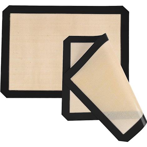 Dww-2 Silikon-backmatte 30 X 40 Cm (schwarz), Wiederverwendbare Antihaft-silikon-backmatte, Backpapier Für Brot Und Kuchen