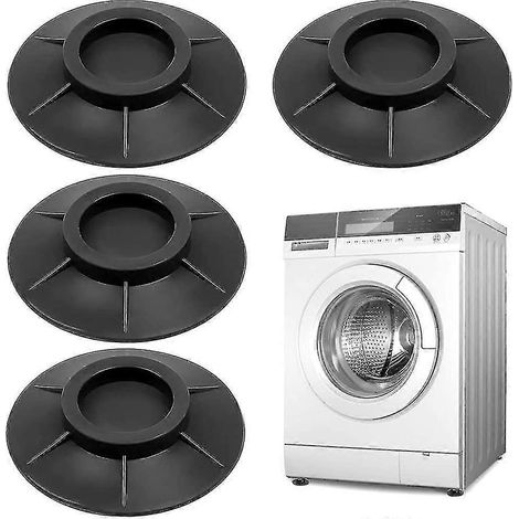 Antivibrationspads Für Waschmaschinenfüße, Antivibrations-gummipads Für Waschmaschinen Und Trockner (10 Cm, Schwarz)