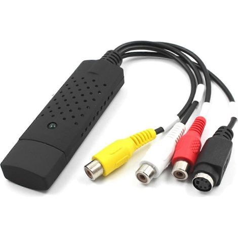 Usb-videoaufnahmekarte, Rca-zu-usb-audio-video-konverter, Wandelt Mini-dv-, Vcr-, Hi8- Und Dvd-formate In Digitale Formate Um.