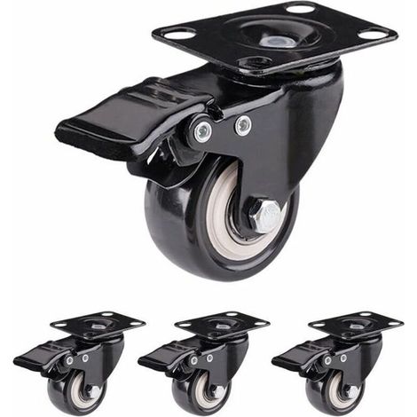 Schwerlast-lenkrollen Mit Bremsen, 50 Mm Durchmesser, Ideal Für Den Möbeltransport Und Industrielle Transporte.