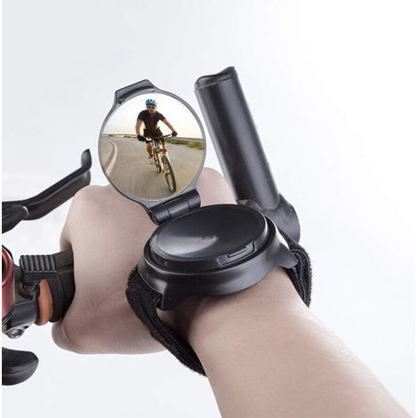 Fahrrad-rückspiegel Mit Handgelenkschlaufe, Universeller Rückspiegel Fürs Handgelenk, Tragbarer Und Um 360° Verstellbarer Elektronischer Rennradspiegel