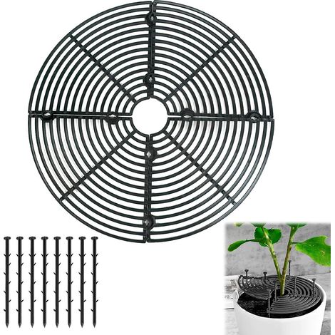 Schutzgitter Für Blumentöpfe - Verstellbarer Topfdeckel Bis Zu 30 Cm - Komplettes Set Mit Schrauben Und Abs-kunststoffplatten - Schützt Pflanzen Vor Katzen Usw.