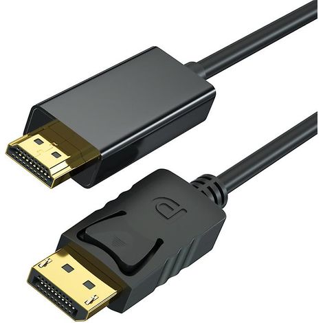 1,8 M Langes, Vergoldetes Displayport-auf-hdmi-kabel, Avacon Displayport-auf-hdmi-adapter (stecker-stecker), Schwarz