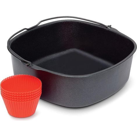 Antihaft-kochplatte Für Heißluftfritteuse, Silikon-ofenhandschuhe, Friteusenzubehör 18 Cm