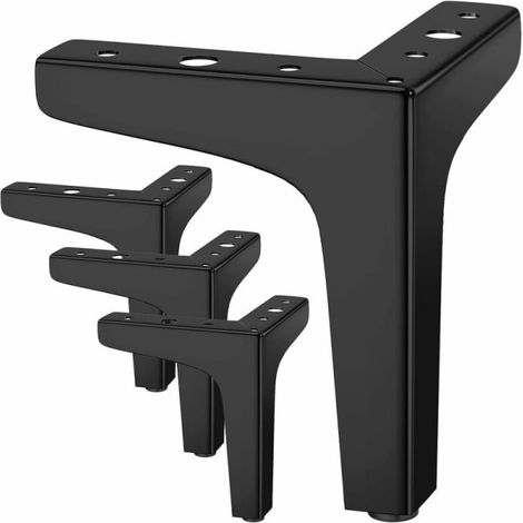 Möbelfüße, Tragkraft Bis 600 Kg, Moderne Dreieckige Tischbeine Aus Metall, Haarnadelbeine Für Schränke Und Sofas, Schwarz – 13 Cm