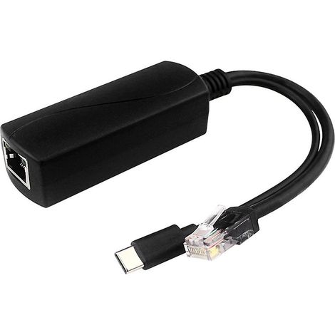 Gigabit-poe-splitter 5v3a 1000 Mbit/s Typ-c Power Over Ethernet Für Ip-kamera
