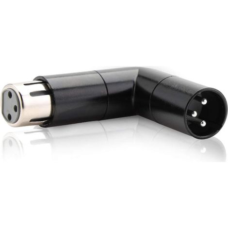 Einteiliger, Drehbarer Rechtwinkliger Xlr-adapter, Männliche Und Weibliche L-förmige Anschlüsse, Metalladapter Mit 4 Einstellmöglichkeiten