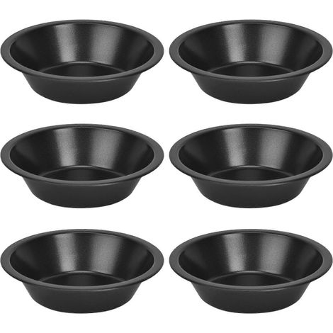 Set Mit 6 Mini-tarteförmchen (12,5 Cm Durchmesser) Aus Lebensmittelechtem, Antihaftbeschichtetem Kohlenstoffstahl, Spülmaschinen- Und Ofenfest, Zum Backen Von Desserts, Kuchen Und Tartes