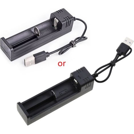 Neues Usb-ladegerät Für 3,7-v-lithium-ionen-akkus (kompatibel Mit 1 X 18650, 16340, 14500 Oder 26650 Akku). Wiederaufladbar, 500 Ma.