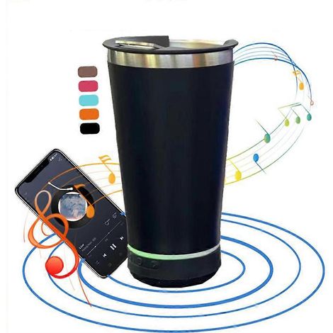 473 Ml (16 Oz) Bluetooth-isolierbecher, Personalisierter Musikbecher, Lebensmittelechte Edelstahl-trinkflasche/bierkrug, Geschenk Für Männer Und Frauen