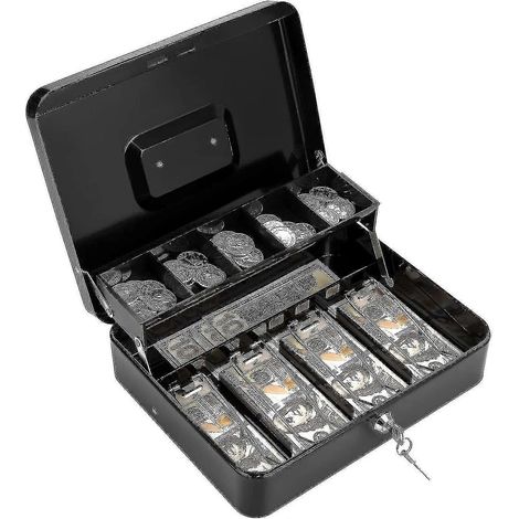 Tresor Mit Schloss Und Münzfach, Große Geldkassette