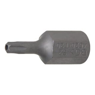 Bit Länge 30 mm Antrieb Außensechskant 10 mm (3/8") T-Profil (für Torx) mit Bohrung T20