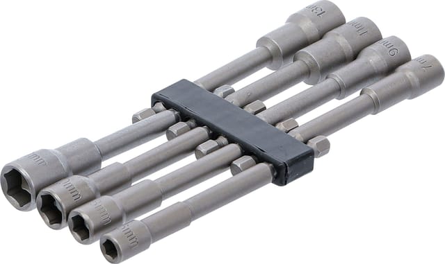 Bgs Technic - Steckschlüssel-Einsatz-Satz Sechskant extra lang Antrieb Außensechskant 6,3 mm (1/4') für Bohrmaschinen sw 6 - 13 mm 8-tlg.