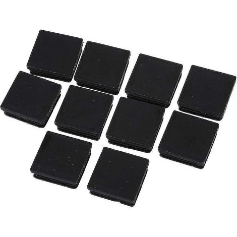 Schwarze Endkappen Für 40 Mm X 40 Mm Quadratische Kunststoffrohre (10 Stück)