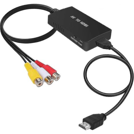 Rca-zu-hdmi-konverter, Composite-zu-hdmi-adapter Kompatibel Mit 1080p Pal/ntsc