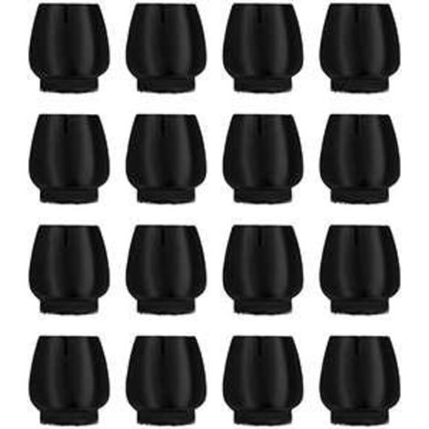 Set Mit 16 Möbelfüßen / Silikon-stuhlkappen - Schwarze Bodenschoner