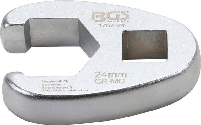 BGS Hahnenfußschlüssel Antrieb Innenvierkant 12,5 mm (1/2") SW 24 mm - 1757-24