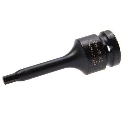Bgs Technic - Kraft-Bit-Einsatz Länge 75 mm Antrieb Innenvierkant 12,5 mm (1/2') Innensechskant 5 mm