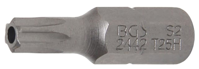 Bit Länge 25 mm Antrieb Außensechskant 6,3 mm (1/4') T-Profil (für Torx) mit Bohrung T25