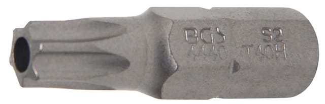 Bgs Technic - Bit Länge 30 mm Antrieb Außensechskant 8 mm (5/16') T-Profil (für Torx) mit Bohrung T40