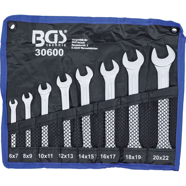 Bgs Technic - Doppel-Maulschlüssel-Satz sw 6 - 22 mm 8-tlg.