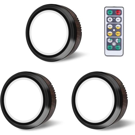 Batteriebetriebene Niedrige Schrankleuchte. Runder Led-spot Mit Fernbedienung (geschenk).