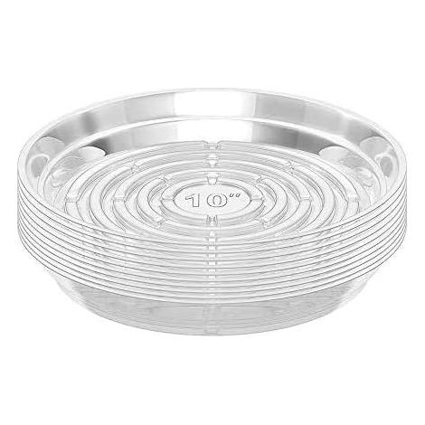 Transparente Untersetzer Für Zimmer- Und Gartenpflanzen, 10er-set, 25 Cm (10 Zoll).