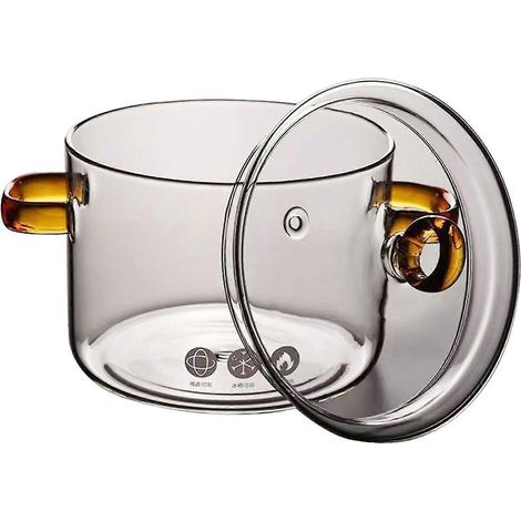 Glastopf Mit Deckel, Mikrowellengeeignet, Ideal Zum Kochen Von Milch Und Nudeln.