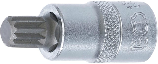 BGS Bit-Einsatz Antrieb Innenvierkant 12,5 mm (1/2") Innenvielzahn (für XZN) M12 - 4354