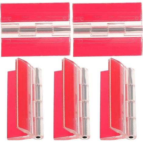Set Mit 5 Selbstklebenden Acrylscharnieren, Universellen Klavierscharnieren, Transparenten Klebescharnieren Für Acrylboxen