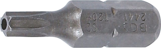 Bit Länge 25 mm Antrieb Außensechskant 6,3 mm (1/4') T-Profil (für Torx) mit Bohrung T20