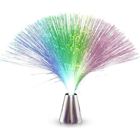 Farbwechselnde Glasfaserlampe, 7-farbige Led-glasfaserlampe, Retro-effekt, Stimmungslicht
