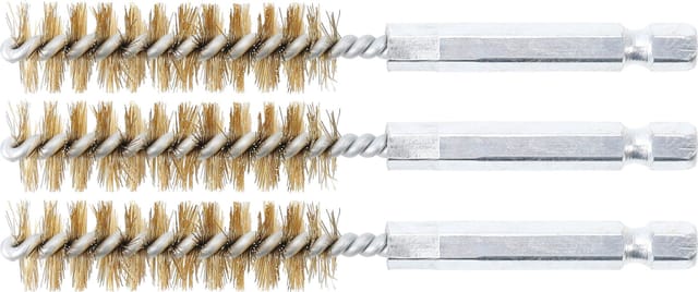 Messingbürste 13 mm Antrieb Außensechskant 6,3 mm (1/4') 3-tlg.