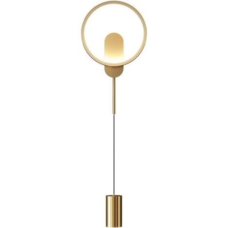 Nordische Led-wandleuchte Mit Halterung Für Wohnzimmer, Geometrische Wandleuchte, Nachttischlampe Für Schlafzimmer, Flur (gold 3000k)