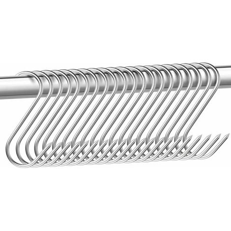 Set Mit 15 Metzgerhaken Aus Edelstahl, 15 Cm Lange Metzgerhaken, S-förmig