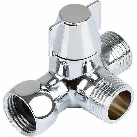 Dreiwegeventil Aus Massivem Messing, Dreiwegeumsteller, Dreiwege-duschumstellventil, G1/2"-t-adapter, Für Dusche, Handbrause Und Duschumsteller