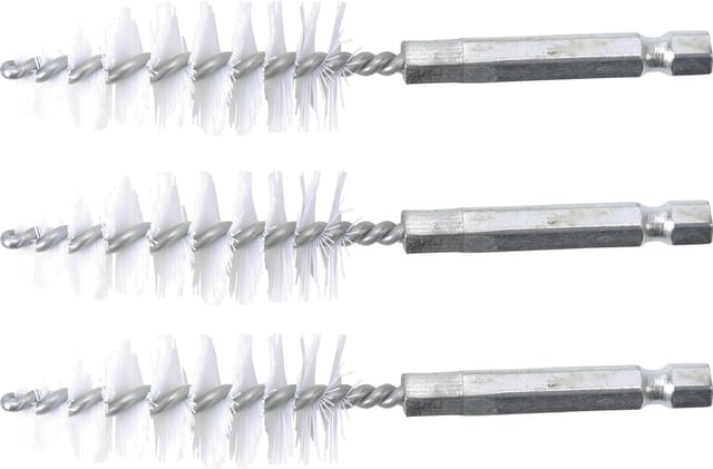 Nylonbürste 19 mm Antrieb Außensechskant 6,3 mm (1/4') 3-tlg.