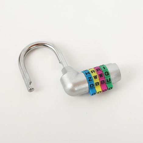 Neues 4-buchstaben-kombinationsvorhängeschloss 2024 (2er-pack) – Silber