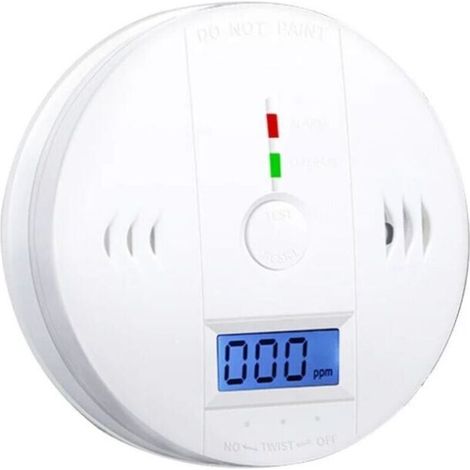 Kohlenmonoxid-gasmelder – 85 Db Alarm – Betrieb Mit 3 Aa-batterien – Lcd-display – Einfache Installation Mit Schraubensatz