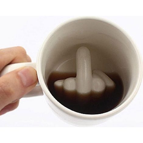 350 Ml Keramikbecher Mit Humorvollem „have A Nice Day“-design Und Der Aufschrift „go Fuck Yourself“.