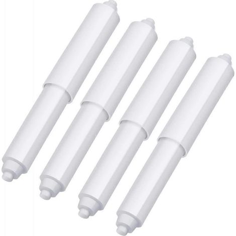 Set Mit 4 Ersatzrollen Für Toilettenpapierhalter, Kunststofffeder, Einsatz Für Toilettenpapierhalter (weiß) Qev